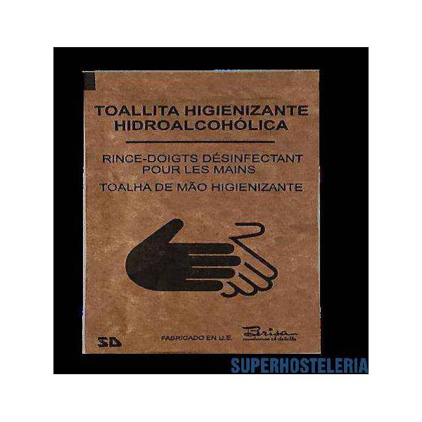  500 Toallitas hidroalcohólicas higienizantes de manos en sobre individual 6 X8 Aloe Vera