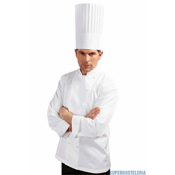  Chaquetilla De Cocina Entallada Hombre Manga Larga Blanca Grand Chef