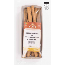 Caja rosquilletas de trigo sarraceno con espelta. Snack IFS Cert