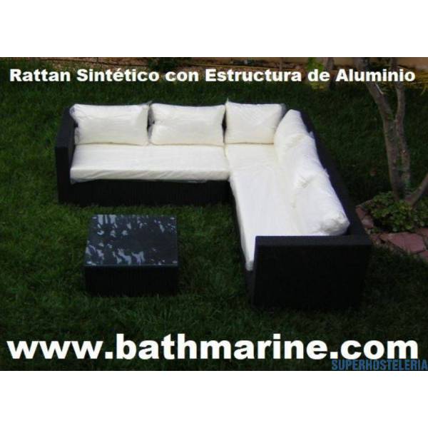  OFERTA RINCONERA SOFAS MESA CONJUNTO RATTAN SINTETICO JARDIN suministros hosteleros
