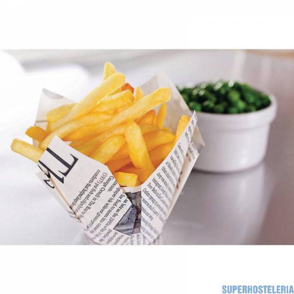  Envase patatas fritas 100 unidades diseño papel periódico